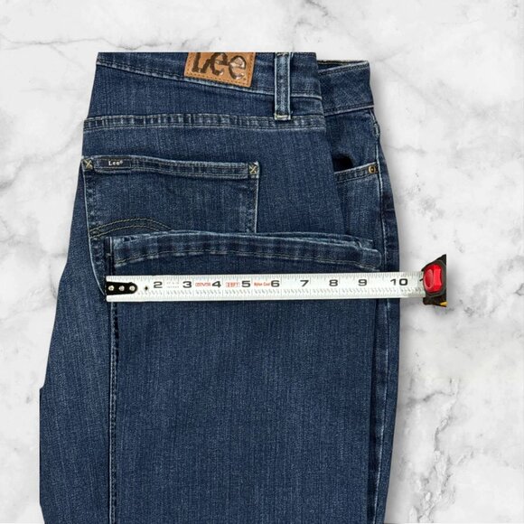 NEW Lee Size 16 Short Womens High-Rise Stretch Bootcut Jeans Blue Denim - Picture 4 of 12